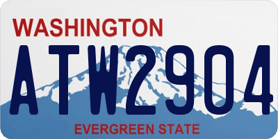 WA license plate ATW2904