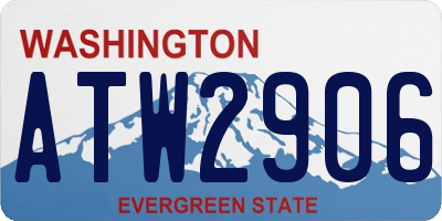 WA license plate ATW2906