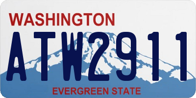 WA license plate ATW2911