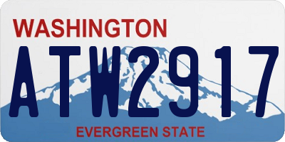 WA license plate ATW2917