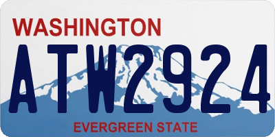 WA license plate ATW2924