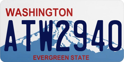 WA license plate ATW2940