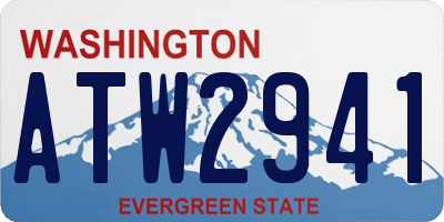 WA license plate ATW2941