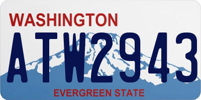 WA license plate ATW2943