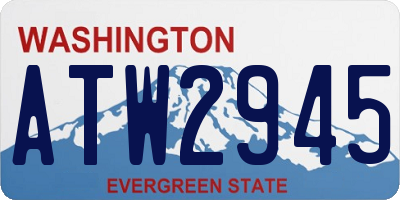WA license plate ATW2945