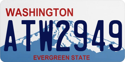WA license plate ATW2949