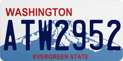 WA license plate ATW2952