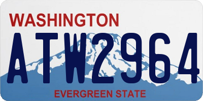 WA license plate ATW2964