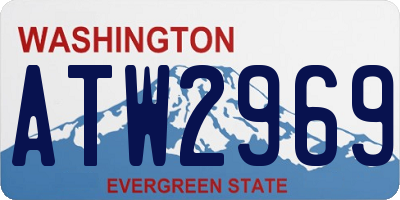 WA license plate ATW2969
