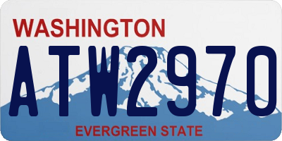 WA license plate ATW2970