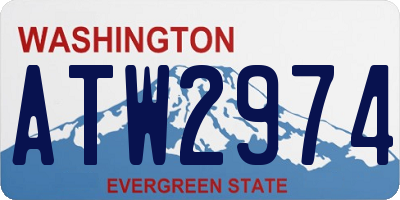 WA license plate ATW2974
