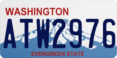 WA license plate ATW2976