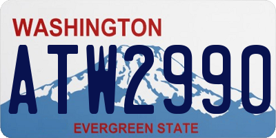 WA license plate ATW2990