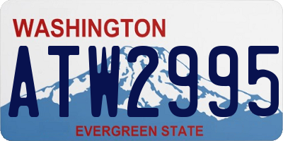 WA license plate ATW2995