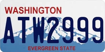 WA license plate ATW2999