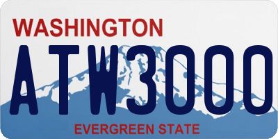 WA license plate ATW3000