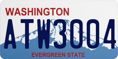 WA license plate ATW3004