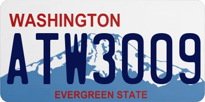 WA license plate ATW3009