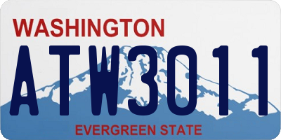 WA license plate ATW3011