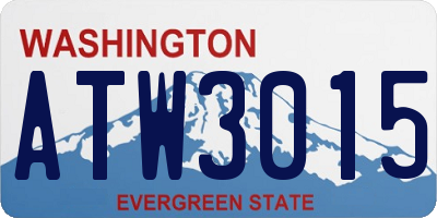 WA license plate ATW3015