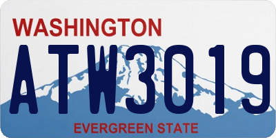 WA license plate ATW3019