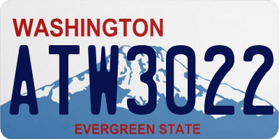 WA license plate ATW3022