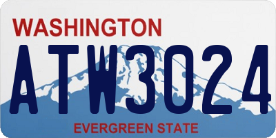 WA license plate ATW3024