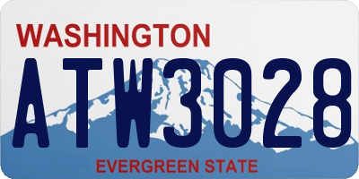 WA license plate ATW3028