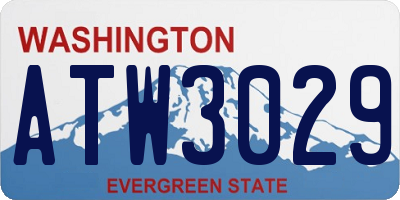 WA license plate ATW3029