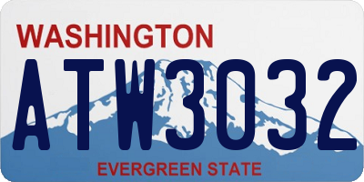 WA license plate ATW3032