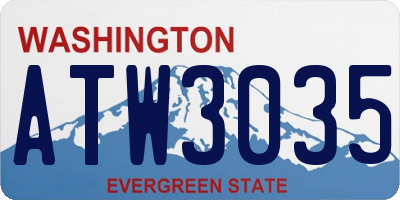 WA license plate ATW3035