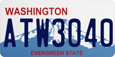 WA license plate ATW3040