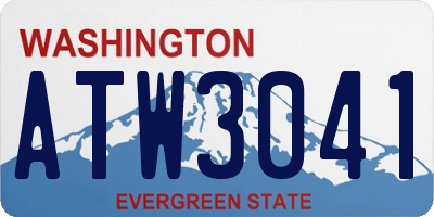 WA license plate ATW3041