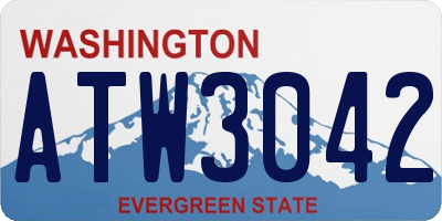 WA license plate ATW3042