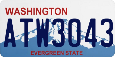 WA license plate ATW3043