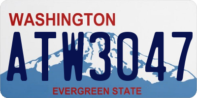 WA license plate ATW3047