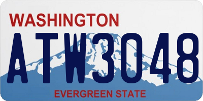 WA license plate ATW3048
