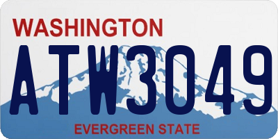 WA license plate ATW3049