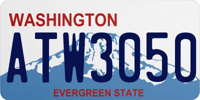 WA license plate ATW3050