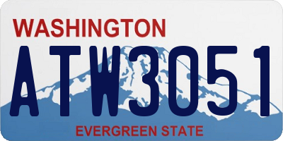 WA license plate ATW3051
