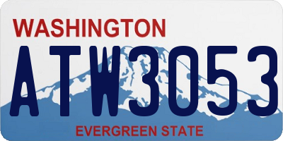 WA license plate ATW3053