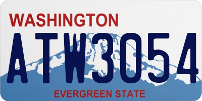 WA license plate ATW3054