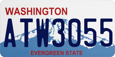 WA license plate ATW3055