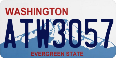 WA license plate ATW3057