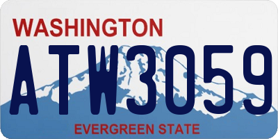 WA license plate ATW3059