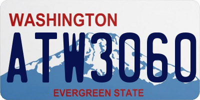 WA license plate ATW3060