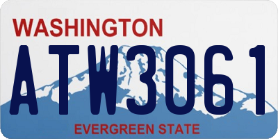 WA license plate ATW3061