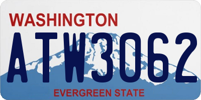 WA license plate ATW3062