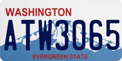 WA license plate ATW3065