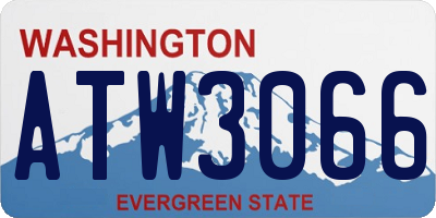 WA license plate ATW3066